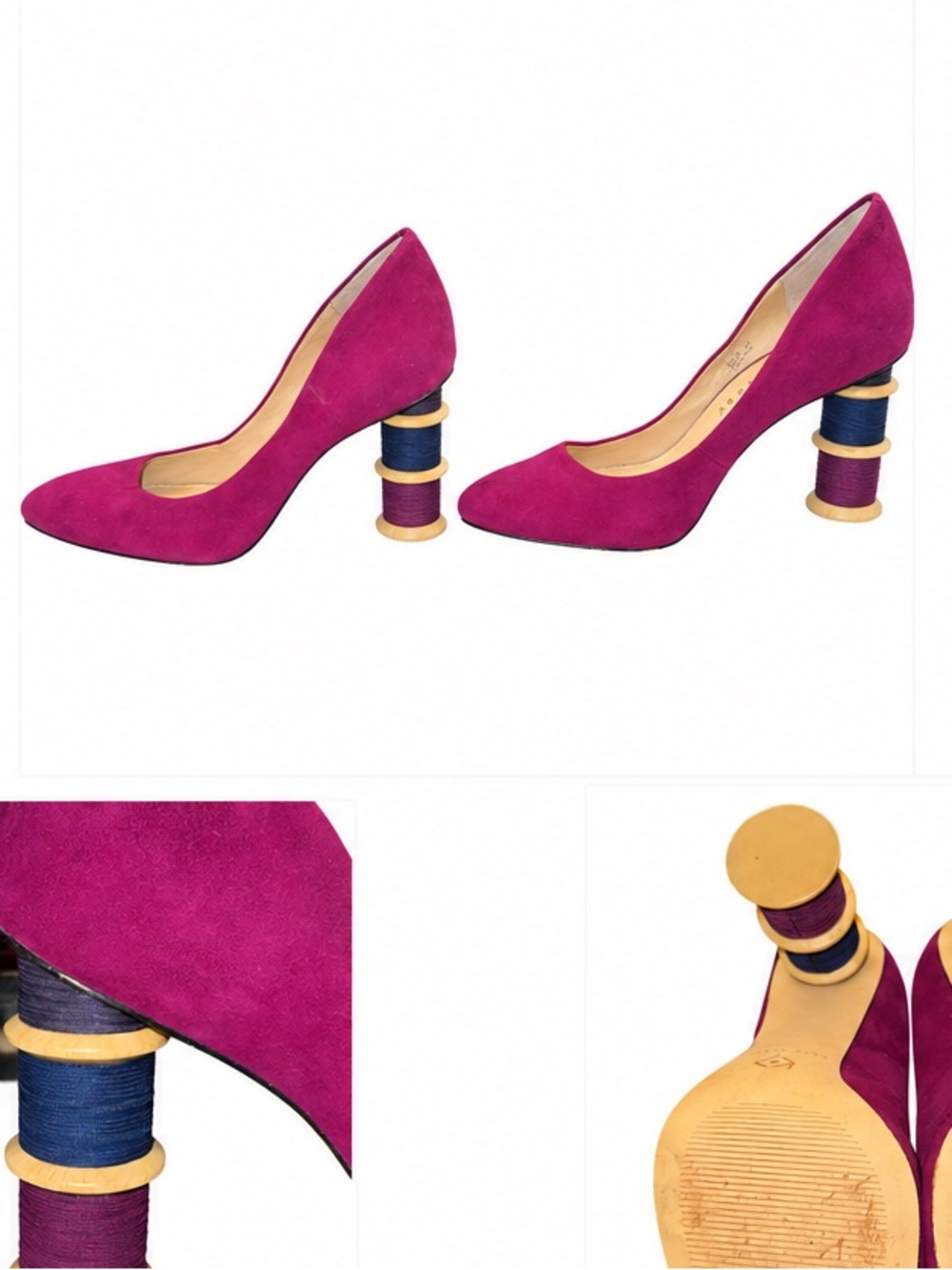 Katy Perry Collections Magenta Suede Pointed-Toe Pumps - Picture 2 of 5